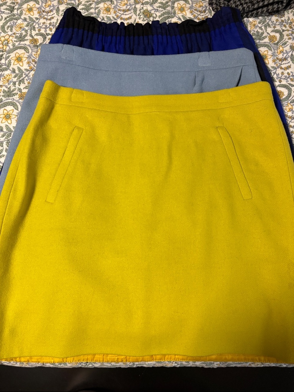 Three J. Crew mini skirts